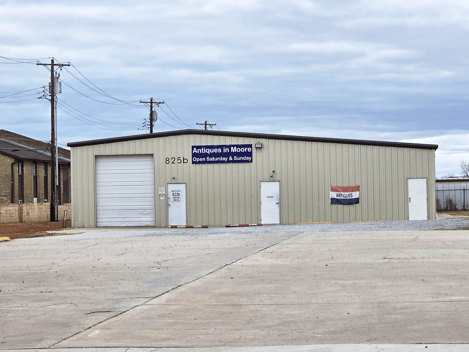 Antiques in Moore storefront at 825 NW 24th Street